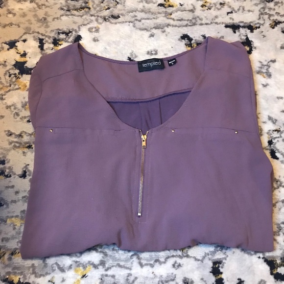 Purple long sleeve blouse - Picture 1 of 3